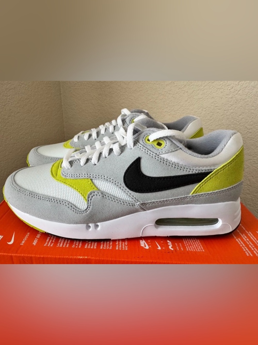 Nike Air Max 1 OG ‘86 G Wolf Grey/Bright Cactus Brand New.